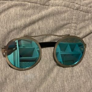 Funky New blue glasses.